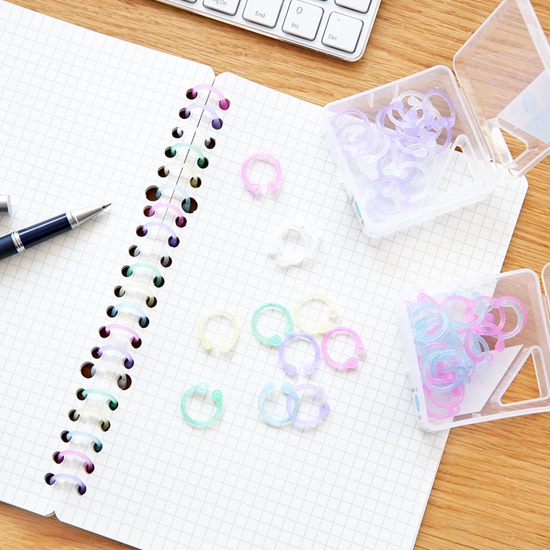 Yoofun shanggu Plastic Multi-Function Circle Ring DIY Albums Loose-Leaf Colorful Book Binder Hoops Office Binding Supplies