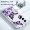 Sky Butterfly Transparent Phone Case For Samsung Galaxy S22 S21 S20 FE Plus Ultra Soft TPU Cover