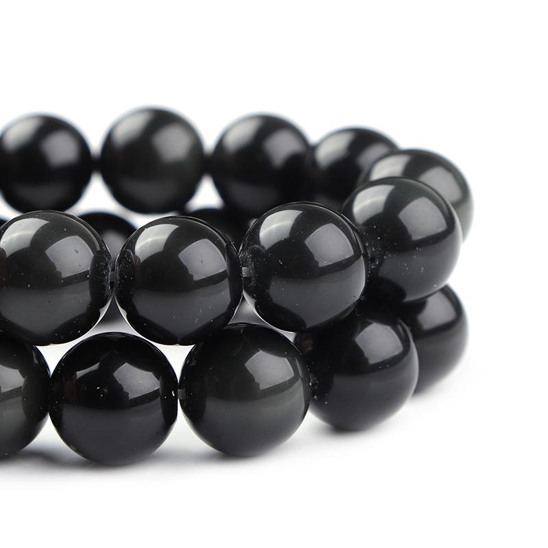 4/6/8/10mm Natural Obsidian Stone Beads Round Loose Spacer Beads For Jewelry Making DIY Crafts Bracelets Necklace Accessories