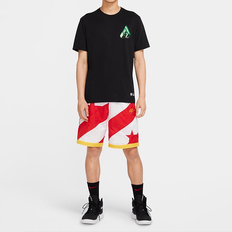 Nike Dri-Fit Giannis Logo Basketball Short Sleeve T-Shirt Men Tops Black CV1092-010