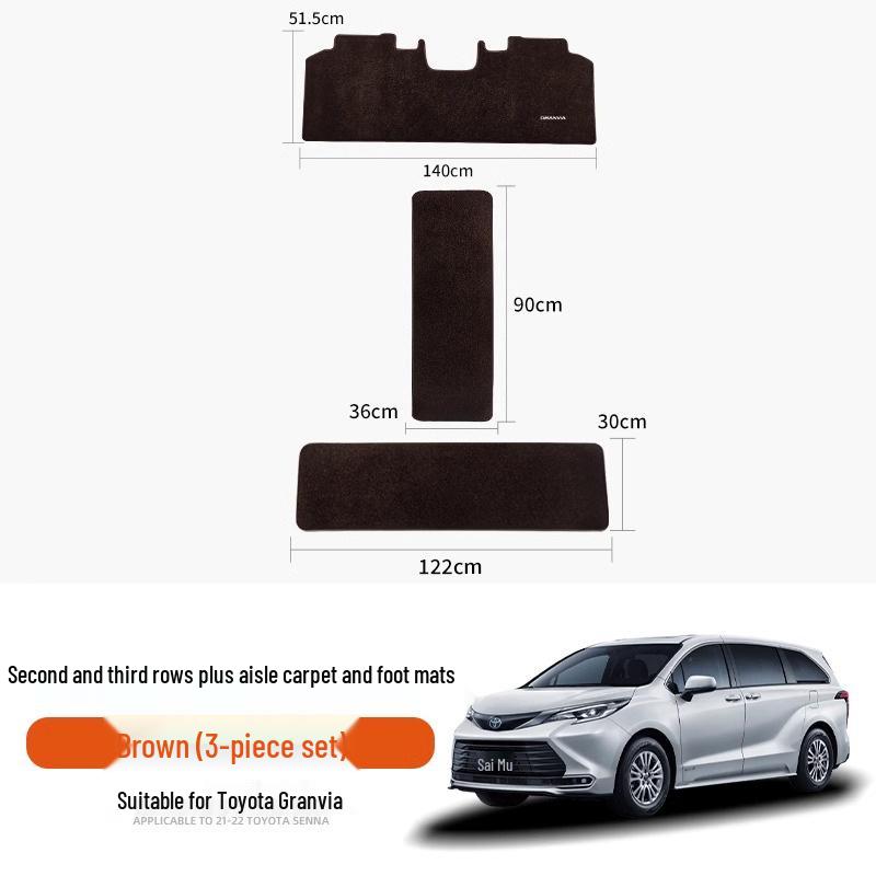 Toyota Sienna Middle Row Starry Sky Carpet Floor Mats for Gravia Decoration