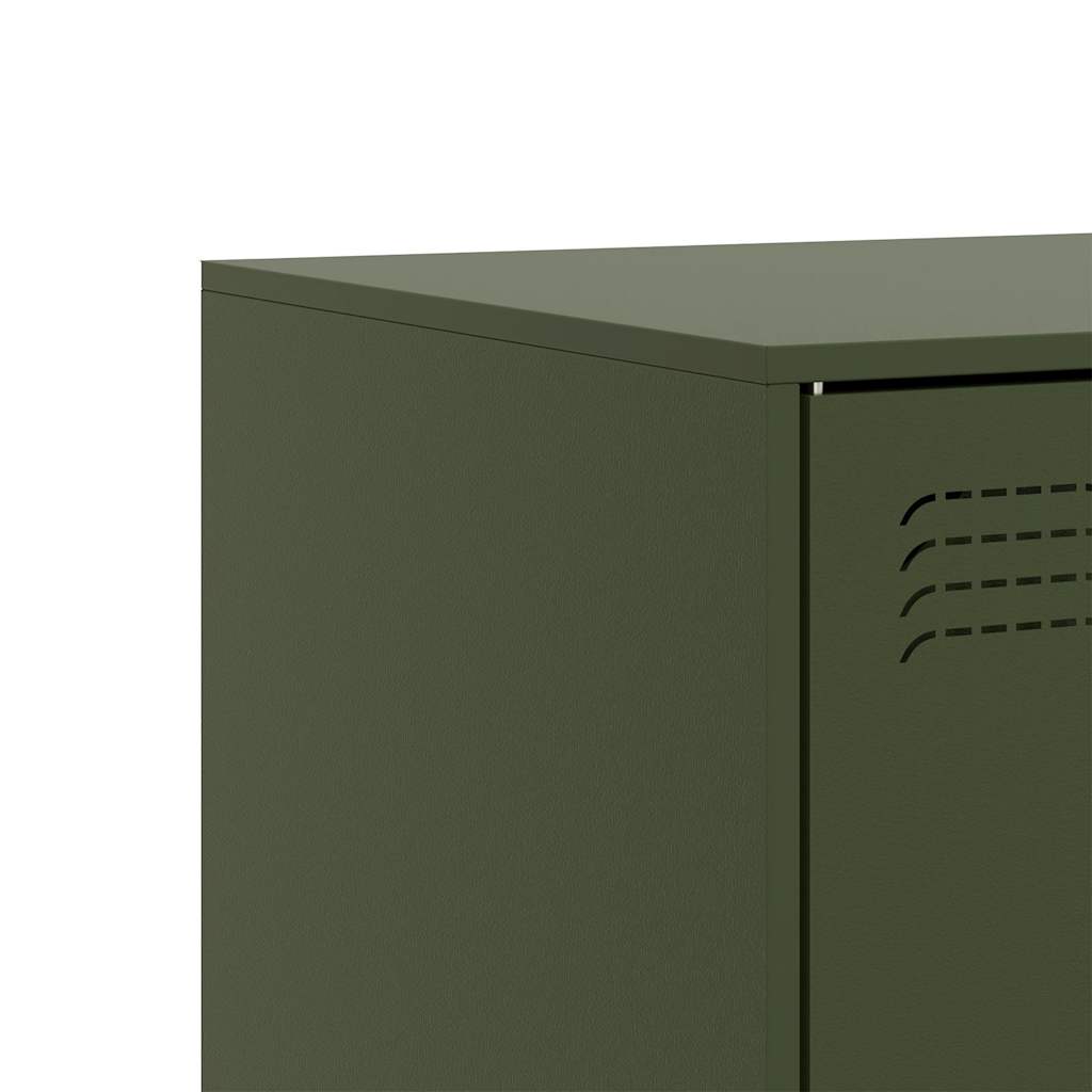 TV Cabinets (2 pcs) Olive Green 67 x 39 x 44 cm Steel