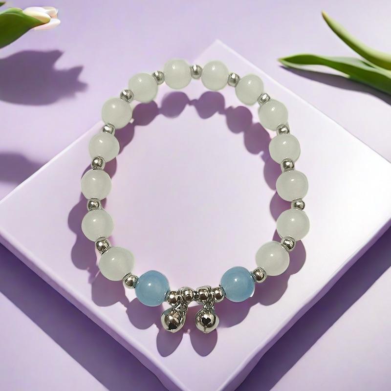 2025 Jadeite Green Jade Rabbit Bracelet: High-End Chinese Style, Year of the Snake, Elegant Women's Niche Beaded Design