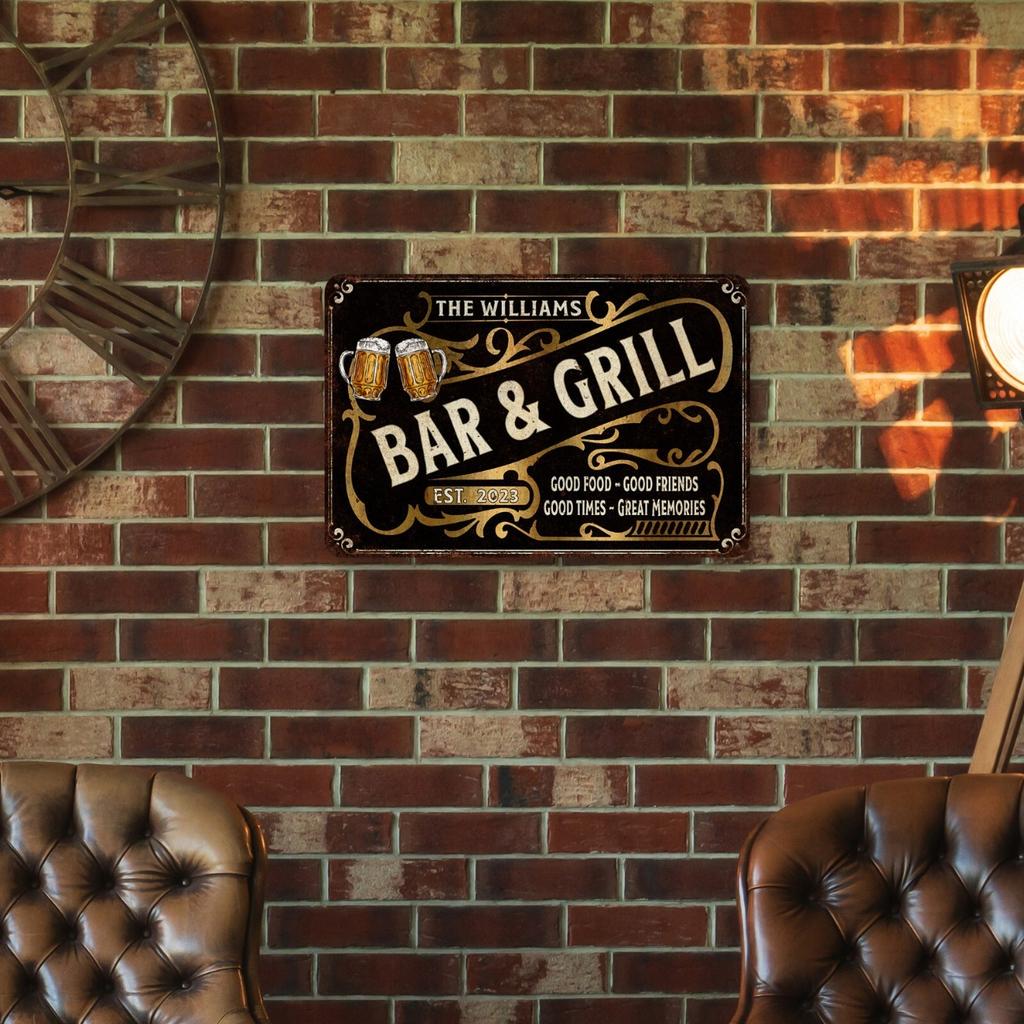 Custom Metal Sign for Bar Man Cave Home Wall Decor Waterproof Dustproof