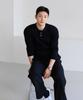 HECKCOOLNAM Muscle Fit Long Sleeve Ribbed Collar Knit For Men That Makes Shoulders Look Broad