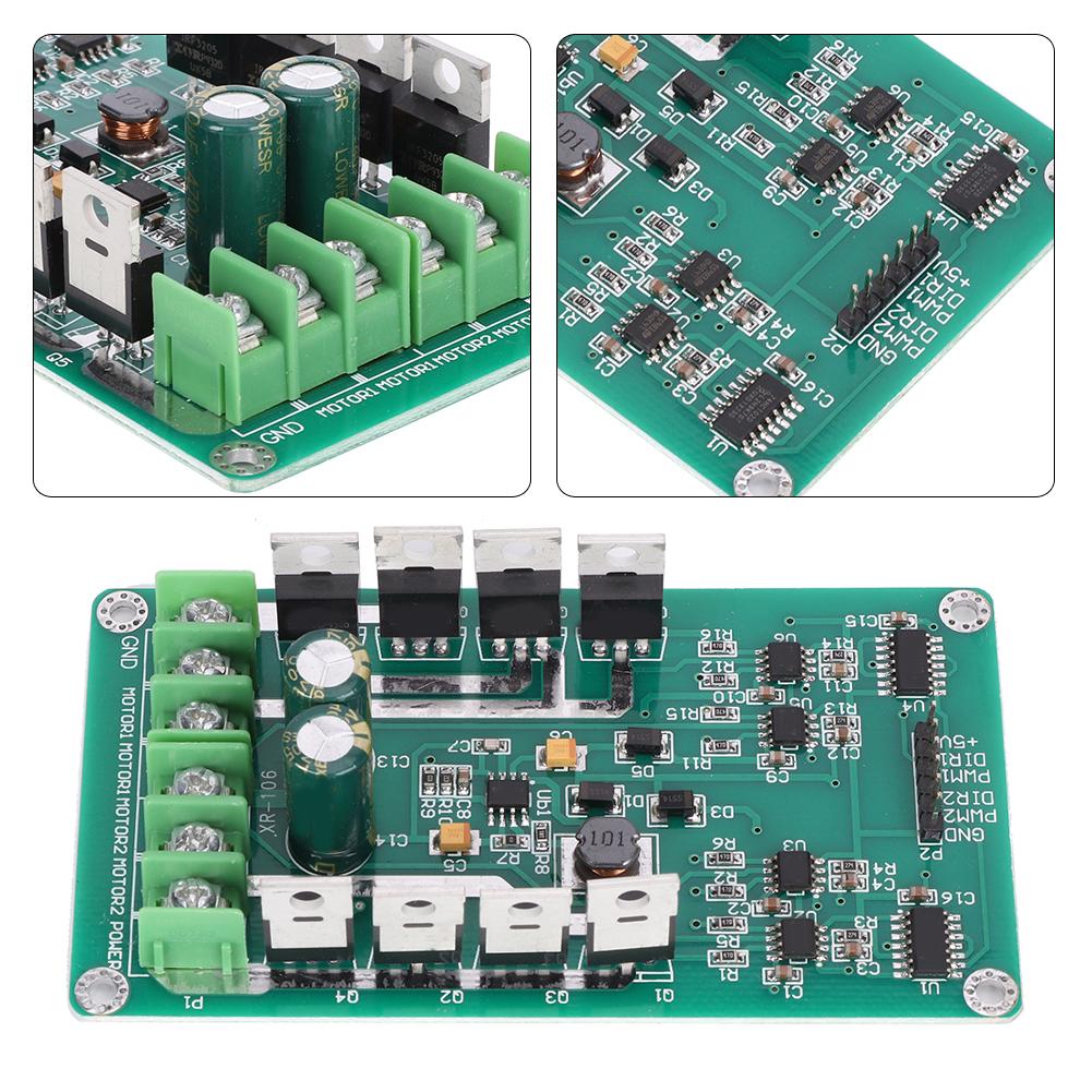 Industrial 15A Dual Channel DC Motor Drive Module With Brake Function Electronic Component