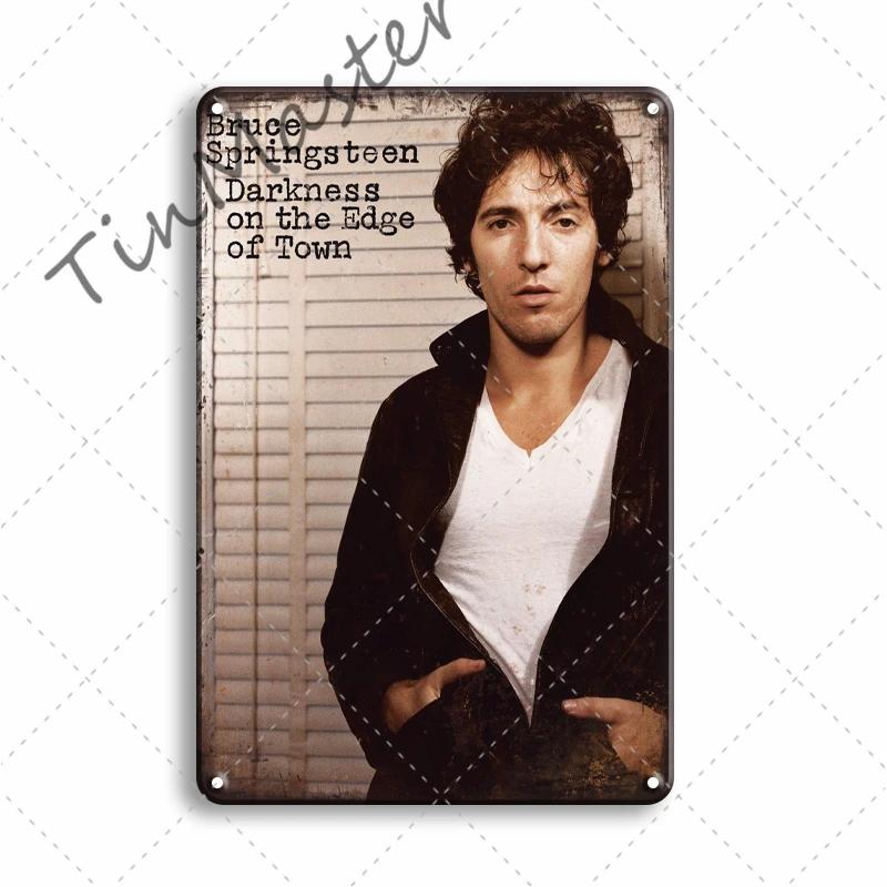 Rock N Roll Metal Poster, Tin Sign, Vintage Johnny Cash, Retro Plaque, Pub, Bar, Man Cave, Home Decoration Plates