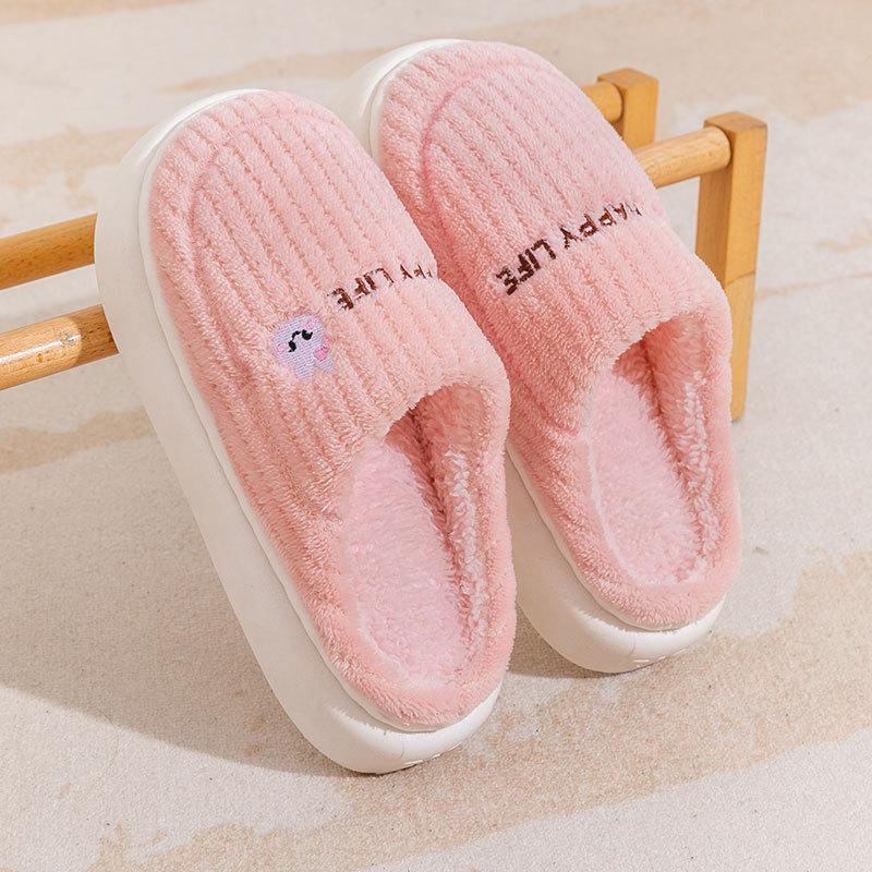Cotton Slippers for Indoor, Home, and Outdoor Wear. Plush Warm, Thick Soled, Non Slip Cotton Shoes for Men, Floor Slippers