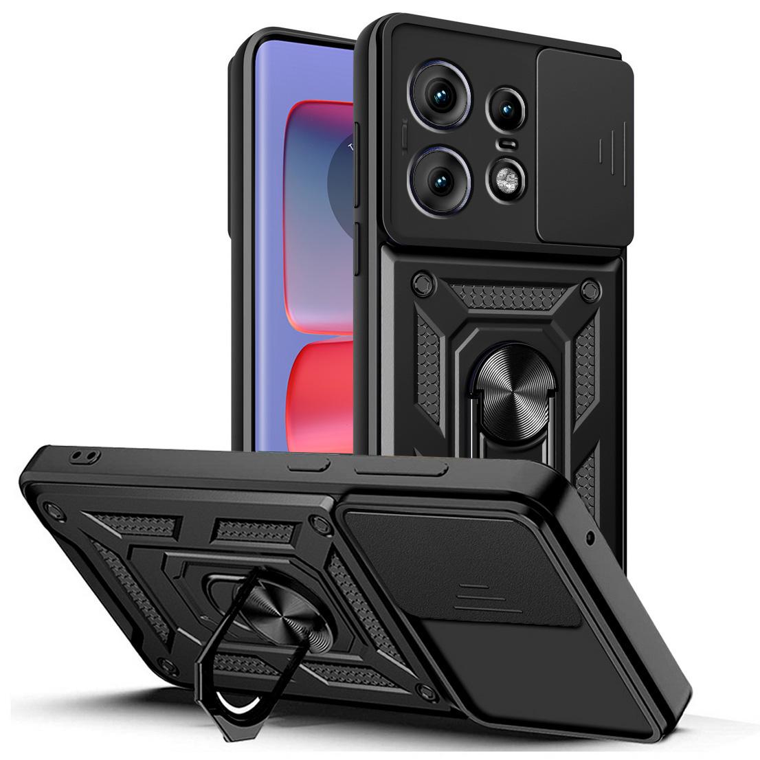 

Защитный чехол для камеры со слайд-объективом для Moto Edge 50 Pro Edge 40 Neo 40 X40 Edge 2023 Edge 30 Ultra Neo 20 Lite Fusion Hybrid с магнитным кольцом-держателем Moto Edge 50 Pro чёрный