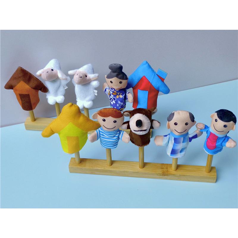 Animal Finger Puppet Display Rack for Kindergarten and Dollhouse Language Areas