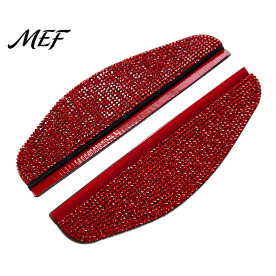 Rainy Day Driving Safety Gear Rhinestone Car Side Mirror Rain Visor Guard, Anti-Glare Rear View Guard Eyebrows, Widened Arc Mirrors Deflector for SUV