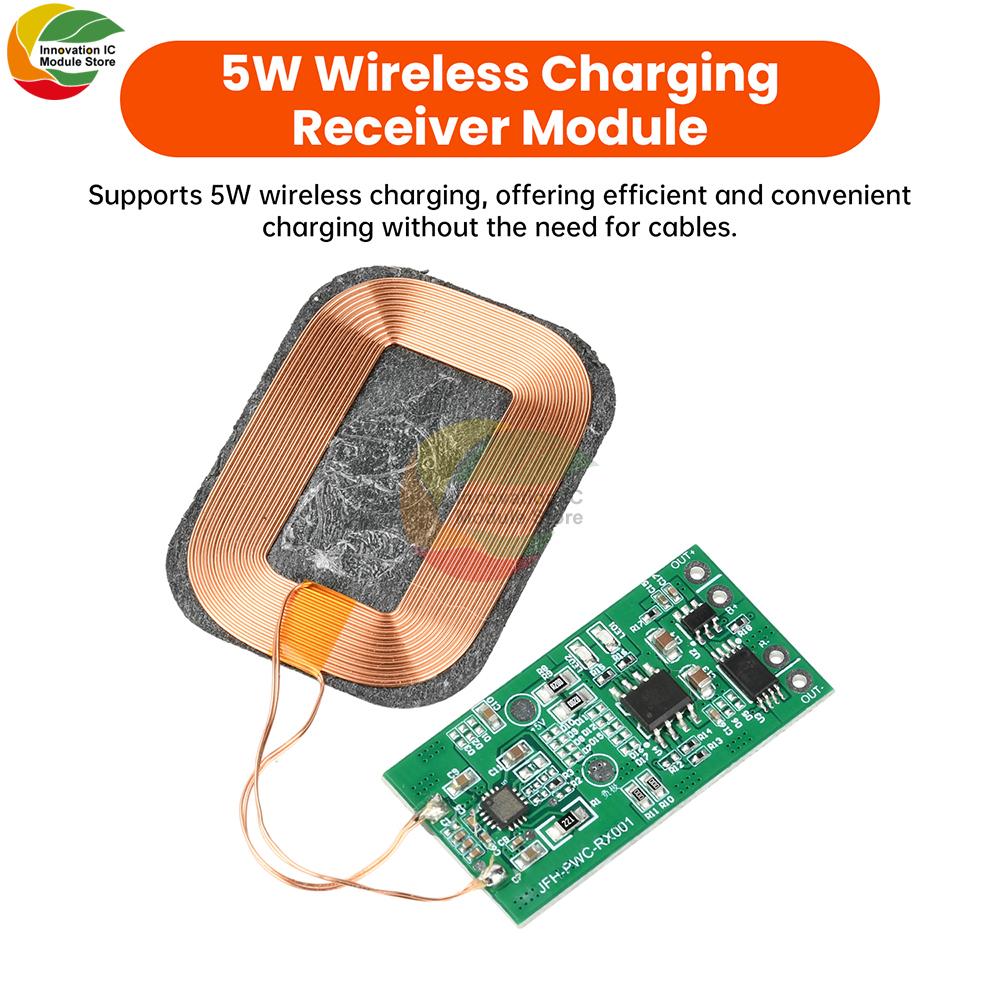 1W Wireless Charging Receiver Module Supports 1.7V Battery Charging And Discharging, Suitable for Table Lamp Headphone