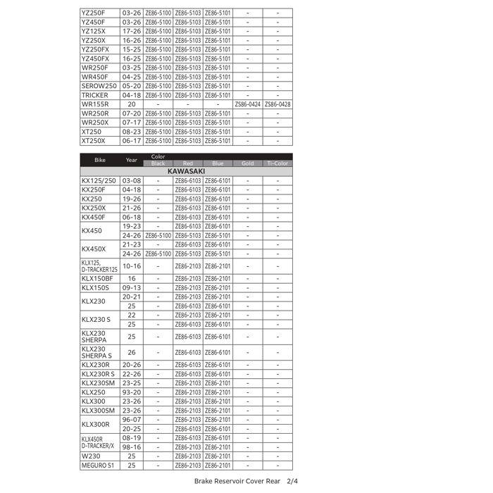Rear Brake Reservoir Cap - Honda - Red