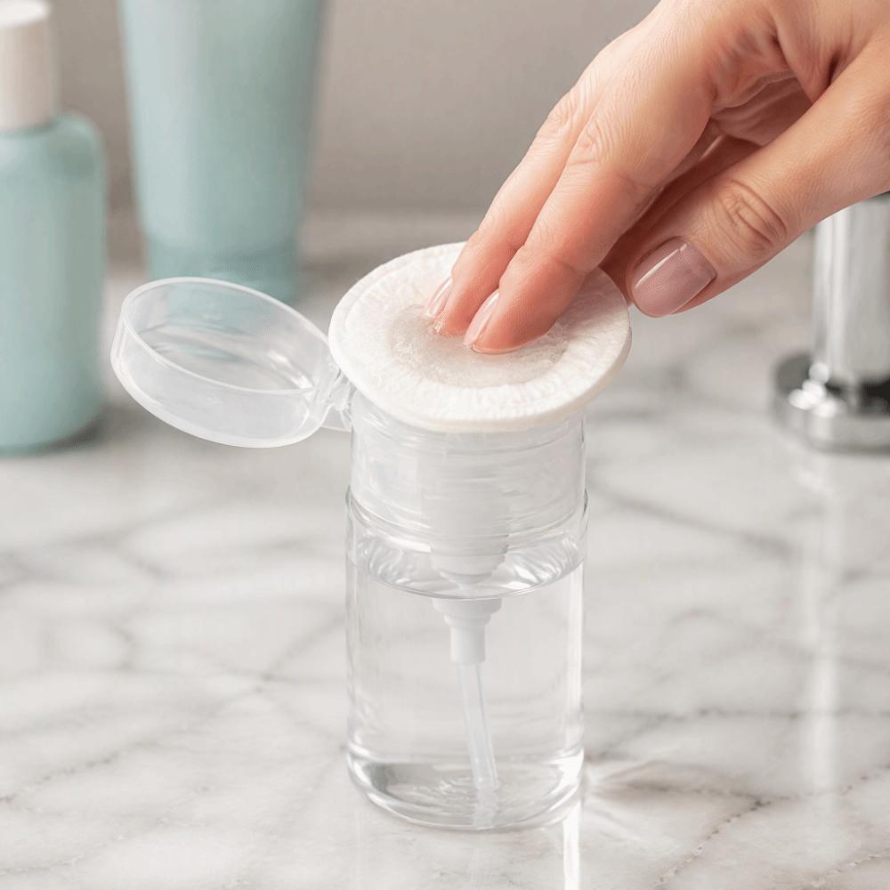 6 Pack Leakproof Push Down Pump Bottle Dust Proof Lid Empty Dispenser Nail Polish