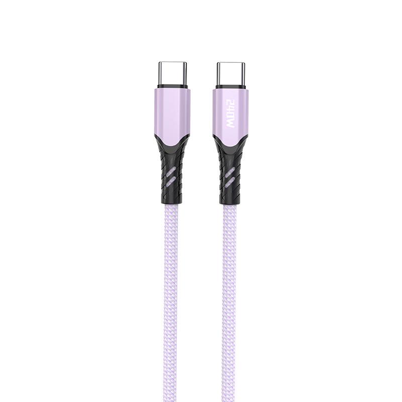 240W Fast Charging Braided Dual Type-C Cable for Apple, Huawei, Honor Phones