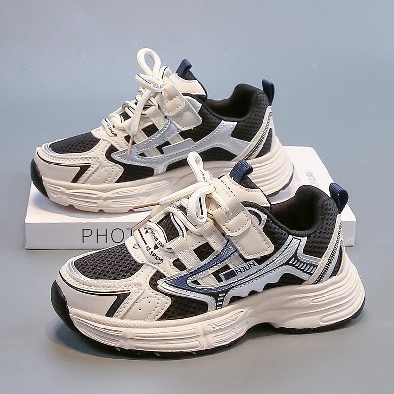 Girls casual sports shoes 2025 autumn new fashion boys dad shoes non-slip soft-soled breathable running shoes