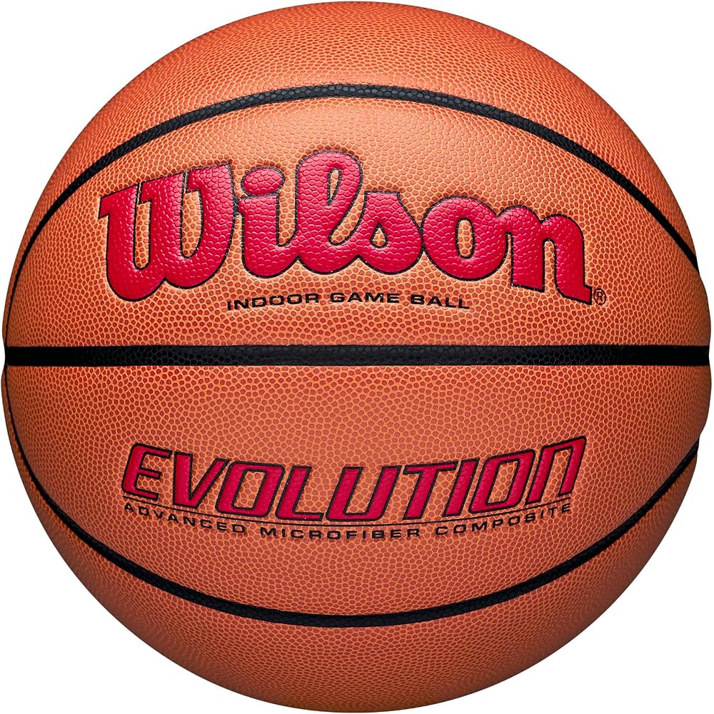 Wilson Evolution Indoor Basketball 7 Size 24.5cm Diameter Orange Scarlet