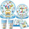 Animated Back To School Party Supplies Set With Paper Plates Cups Napkins For Student Celebration