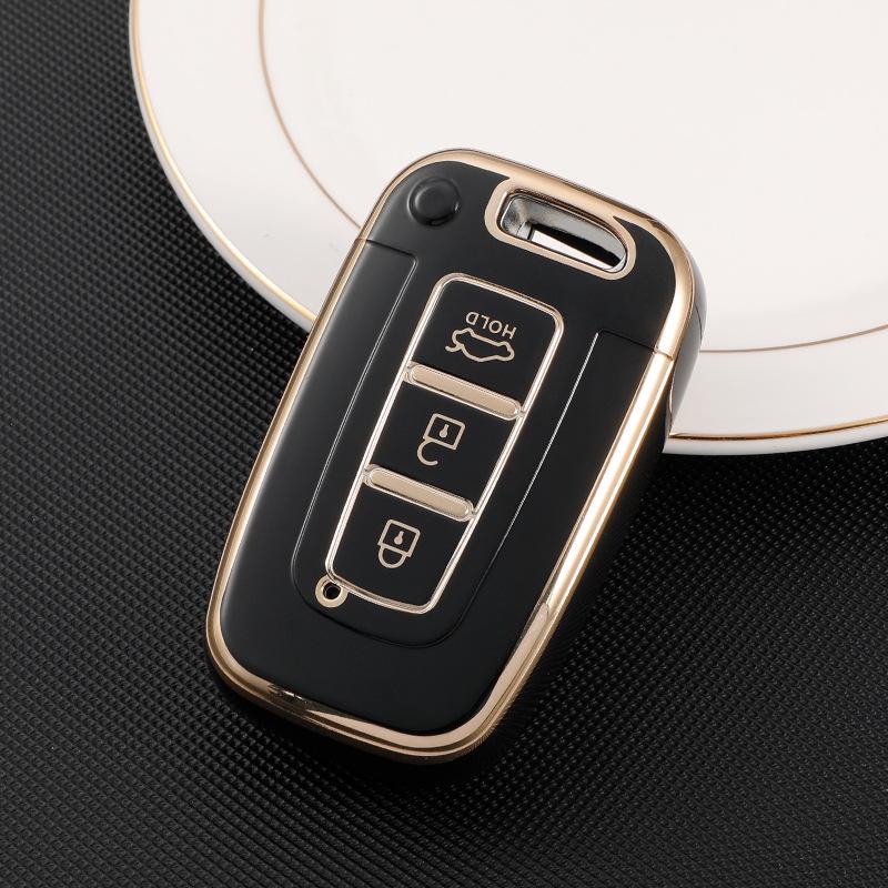 Hyundai Elantra 12th Gen, ix35, Sonata 8 Key Cover - Drop-Proof Protection with Full Shell and Buckle.