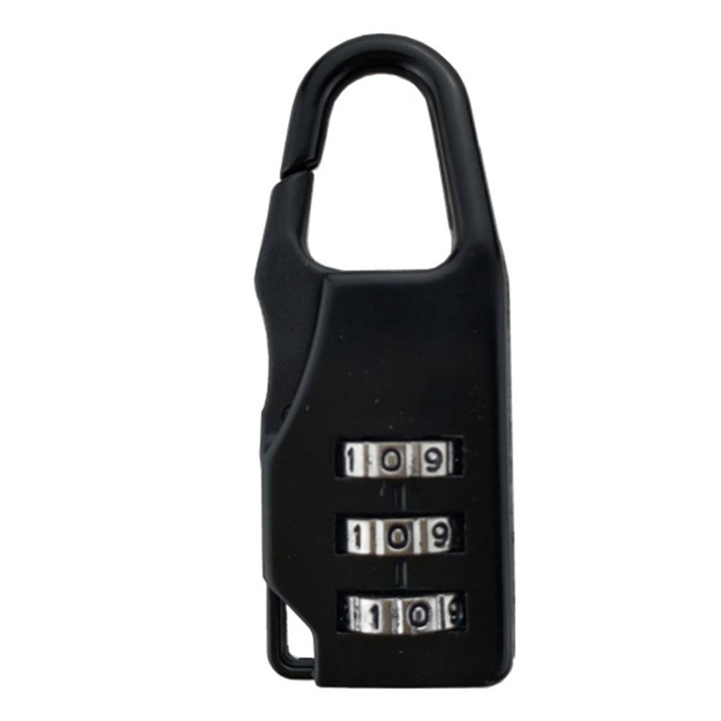 Padlock 3 Digit Pad Combination Lock Mini Zinc Alloy Tool for Suitcase Drawer ToolboxRose Red