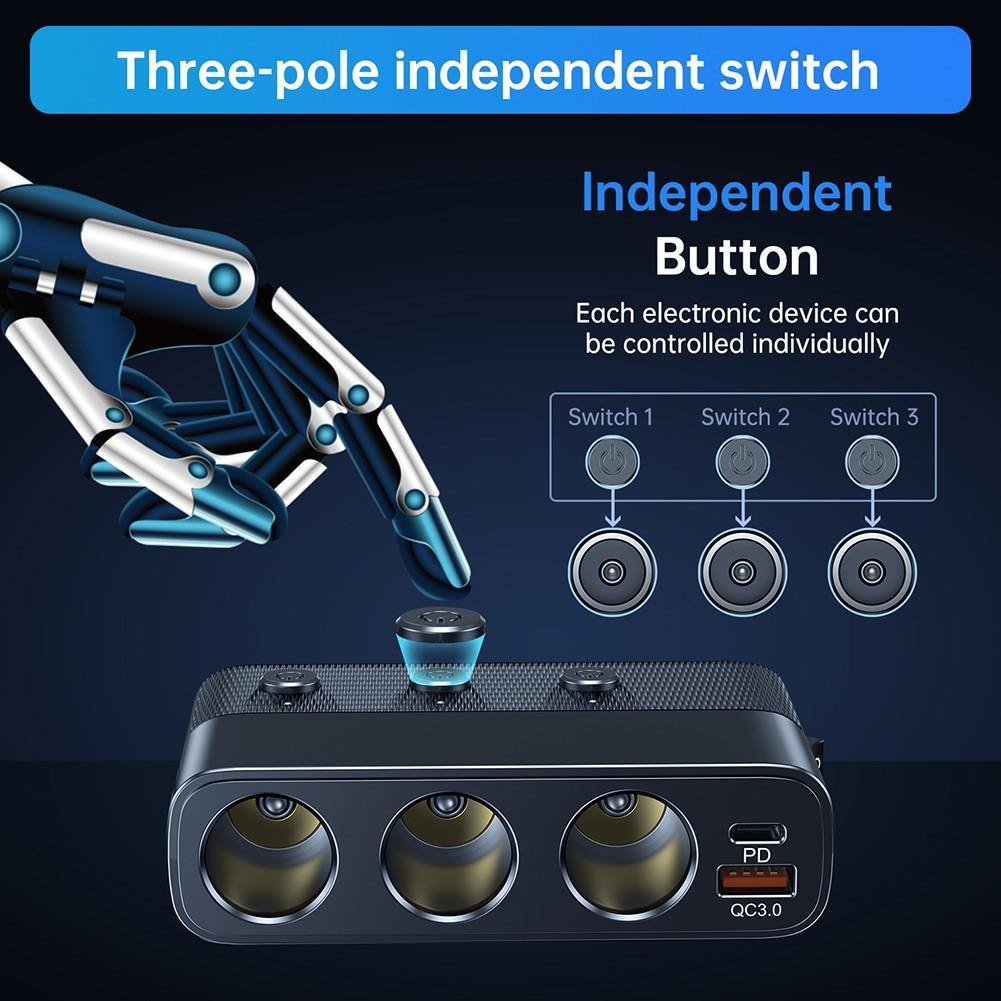 Chargeur de voiture USB 128 W 12 V-24 V 3,6 A 5 V pour appareils électroniques