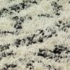 Ecru Ethnic Pattern Long Pile Rug 133x190