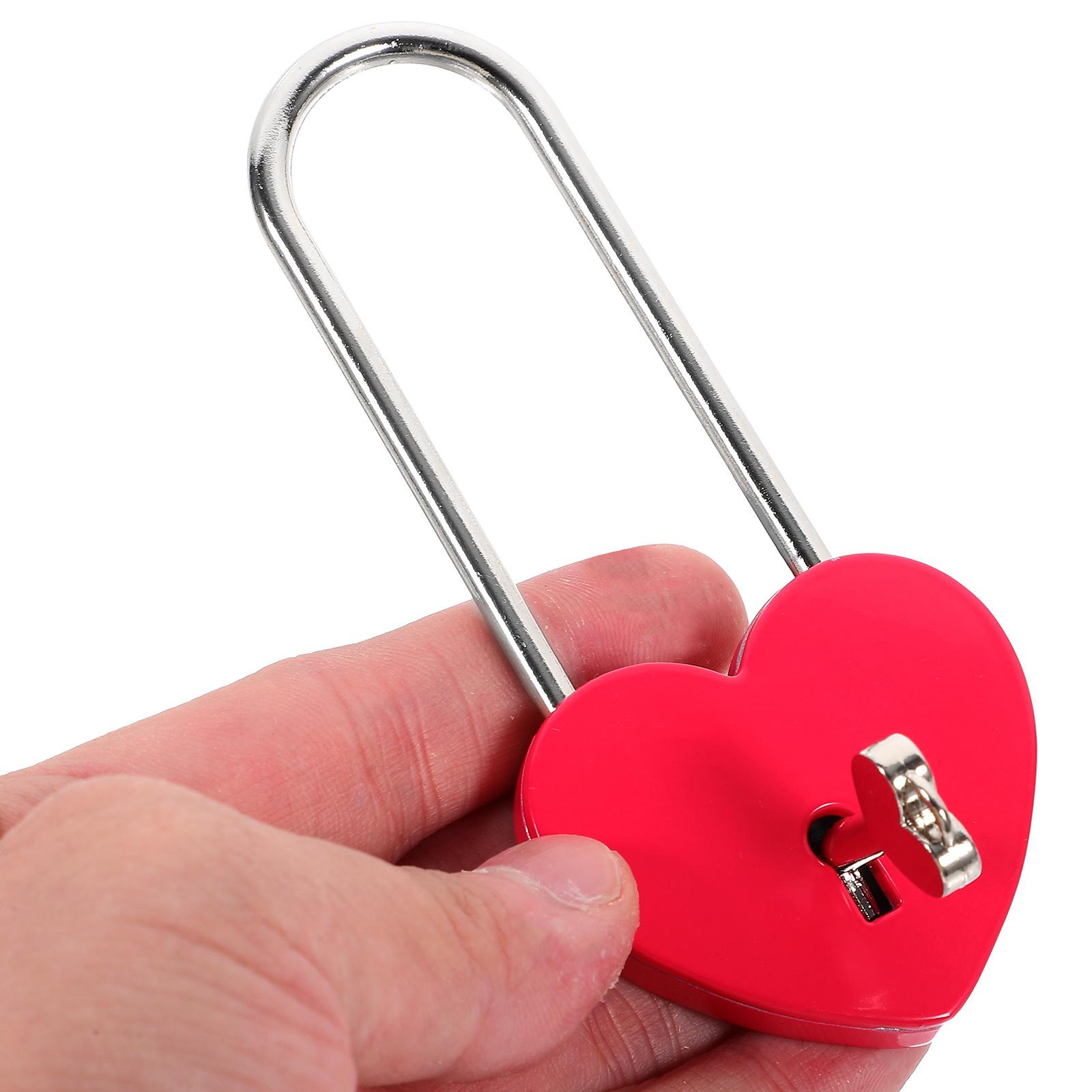 Small Heart Shaped Padlock for Jewelry Box Diary Suitcase Backpack Lock with Keys Chest Lock Locks for Luggage China Mainland