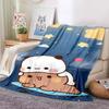 Schattige Bubu en Dudu Serie Deken Cartoon Print Kinderen Warm Flanel Zacht Comfortabel Huis Reizen Deken Bed Deken Verjaardagscadeau