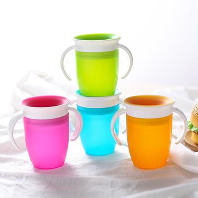 1PC 360 Baby Cups Can Be Rotated Magic Cup Baby Learning Drinking Cup LeakProof Child Water Cup Bottle 240ML Copos ARI