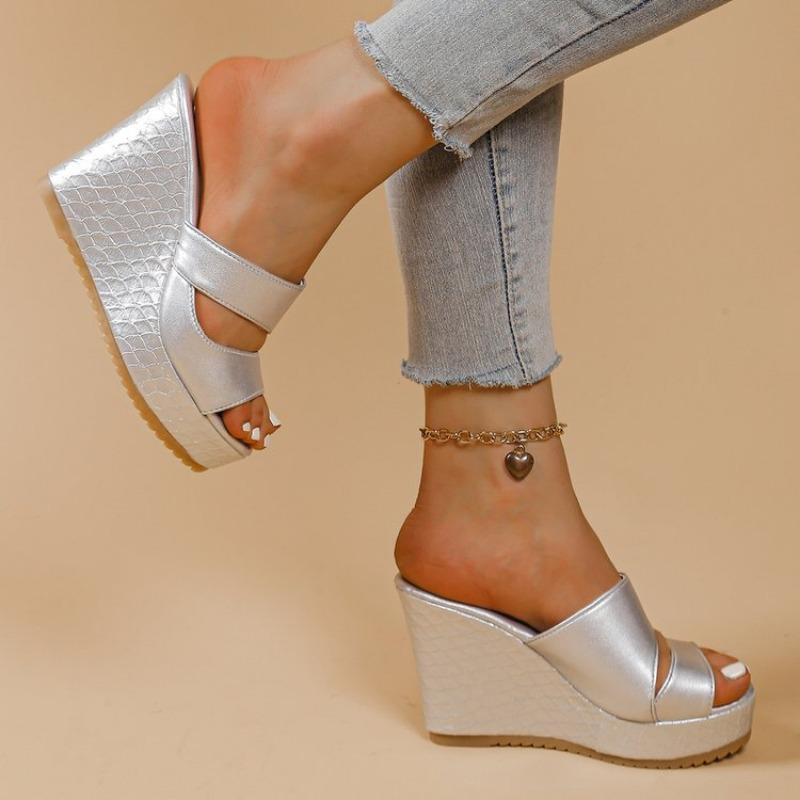 Women's Wedge Platform Slippers 2025 Summer New Sexy High Heel Sandals Fashion Open Toe Beach Shoes for Women Zapatos De Mujer