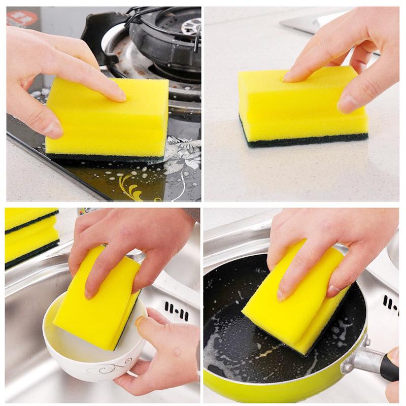 Gąbka kuchenna dwustronna w kształcie litery I o wysokiej gęstości