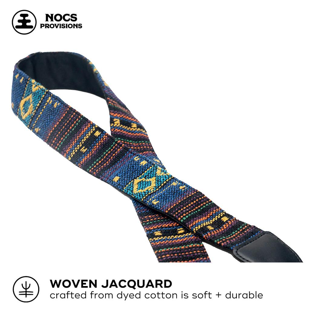 Nocs Provisions Woven Tapestry Strap, CottonPolyester, Midnight Accessory, Authentic, Colorful, Perfect for Outdoor Sports and Live Performances,