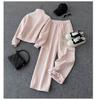 Korean-Style Women's Spring/Autumn Sportswear Set: Loose Hooded Sweatshirt & Wide-Leg Pants