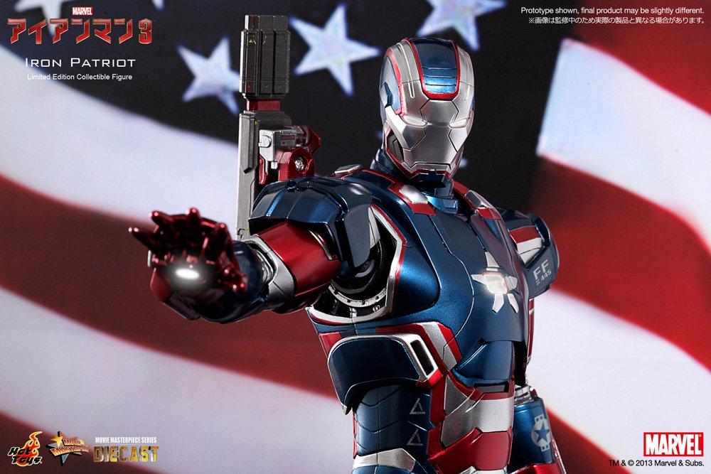 Movie Masterpiece DIECAST Iron Man 3 Scale Figure Iron Patriot 1/6