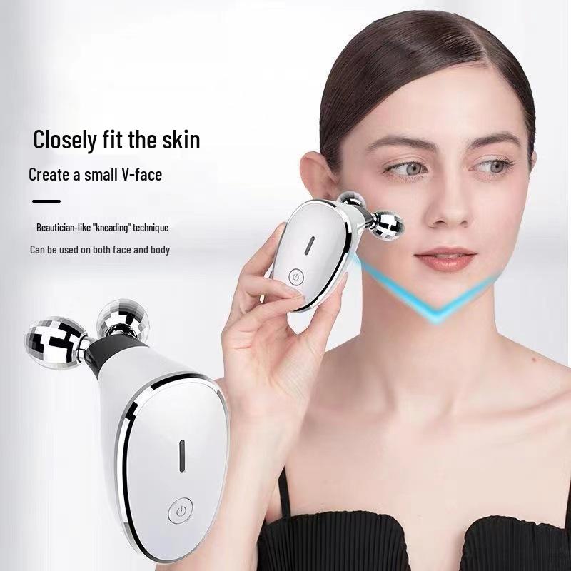 High-Frequency EMS Face Massager: Dual Ball Microcurrent Lifting Device