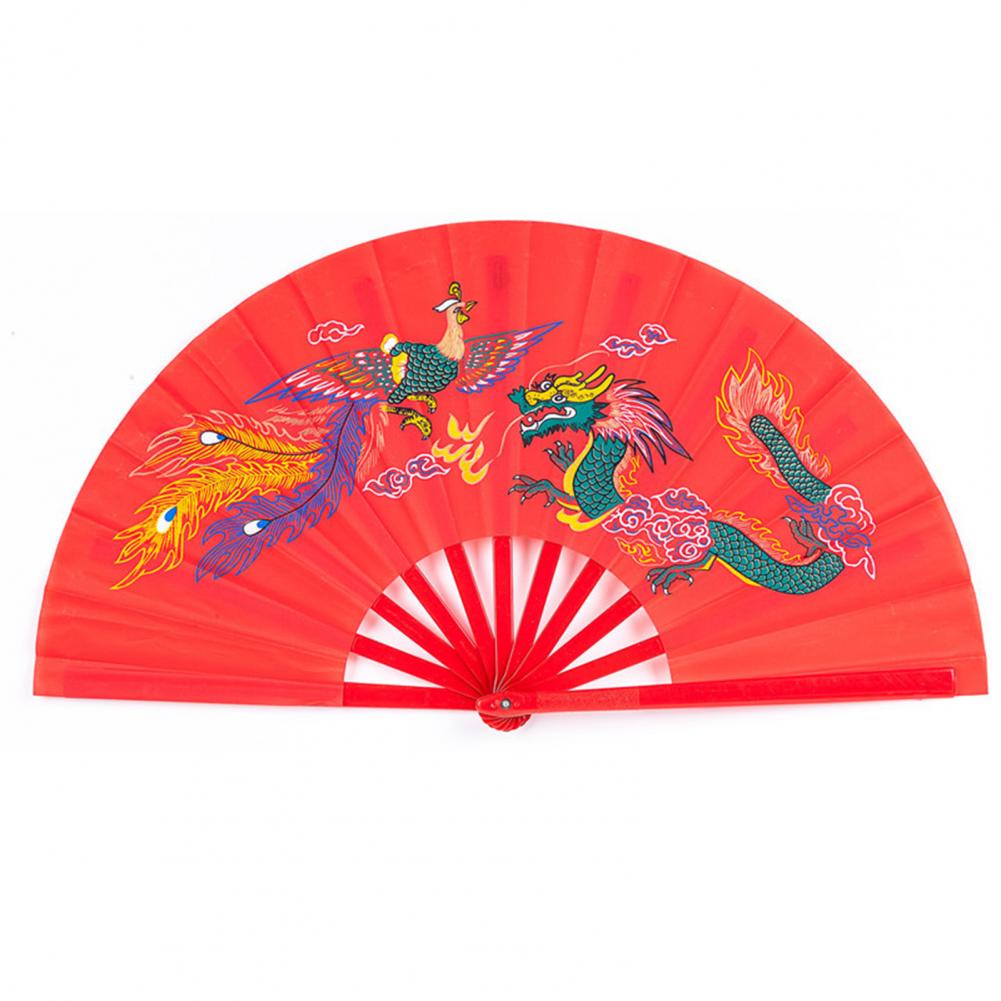 Folding Fan Elegant Chinese Dragon Tai Chi Fan Kung Fu Fan Metal Rivet Handheld Fans High Quality Performance Fans abanico