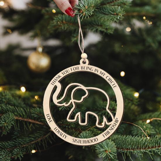 Підвіска-слон дружби Yousheng Дерев'яна підвіска-слон сестринства Символ дружби Слон-орнамент Подарунок для найкращих друзів