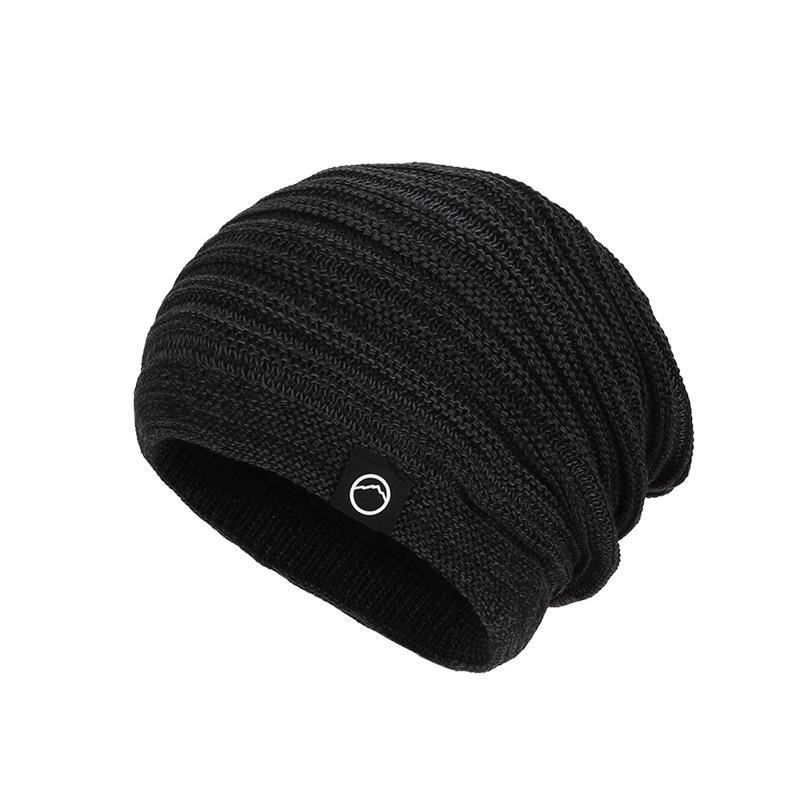 Winter velvet warm ear protection big head circumference versatile knitted hat women