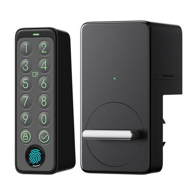 SwitchBot Smart Lock z uwierzytelnianiem odciskiem palca Alexa Smart SwitchBot PIN Wejście Kompatybilny z Google i pilotem Bez instalacji Łatwy