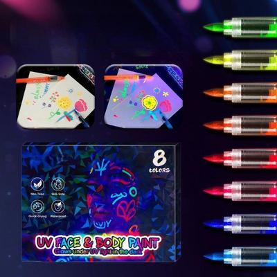 8 Pack Creative Drawing Neon Marker Pens for Students and Kids