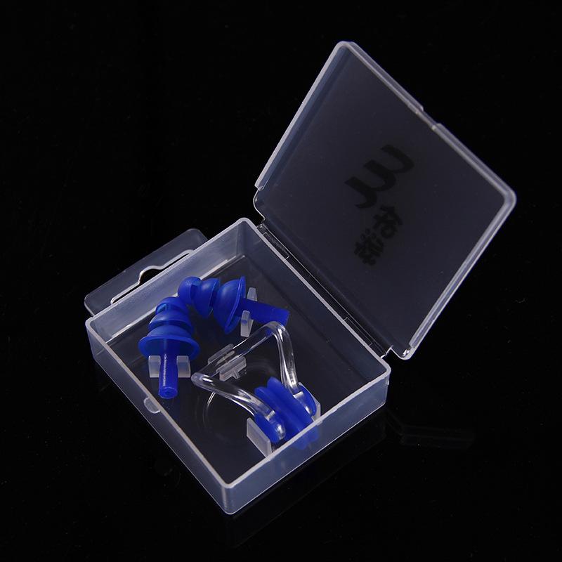 

Yoyou Waterproof Swimming Earplugs & Nose Clip Set for Kids - Soft, Anti-Choking, Perfect for Bathing & Diving темно-синий
