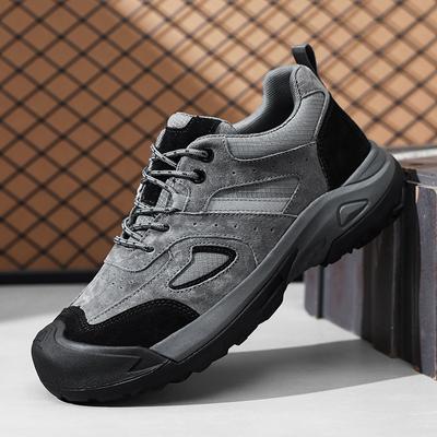 Vintage Style Men's Hiking Shoes Non-Slip Outdoor Lace Up Casual Shoes Travel Climbing Camping Footwear Versatile Man Sneakers