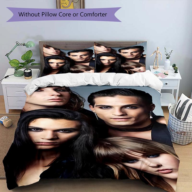 3pcs Maneskin Bedding Set Duvet Cover Closure Includes 1 Duvet Cover & 2 Pillowcases, Soft and Comfortable for All Seasons.