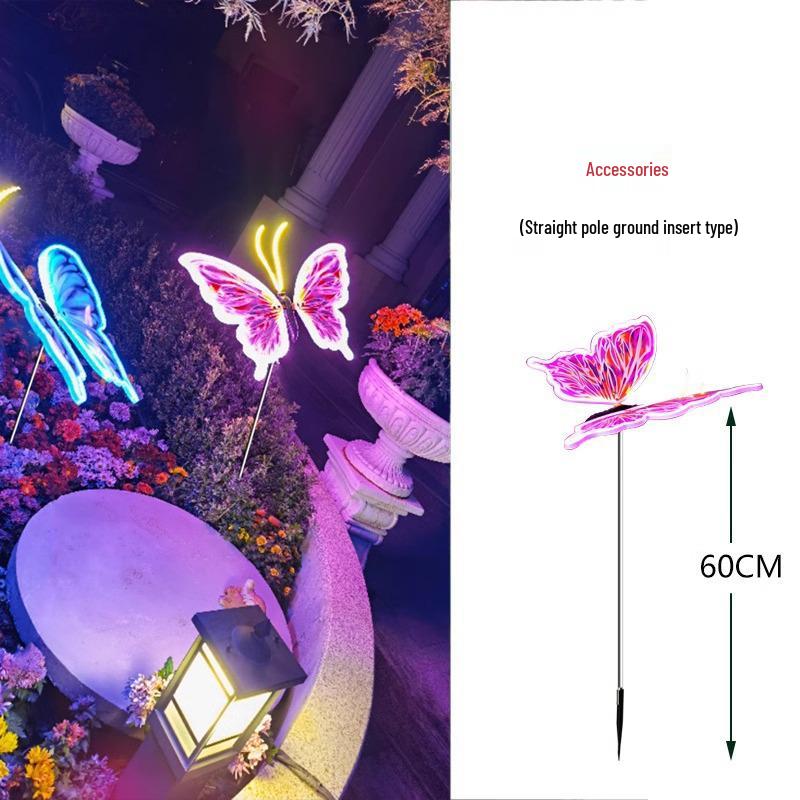 

Динамічна вулична світна лампа-метелик з автоматичним маханням - Електрична комаха-декорація для дерев