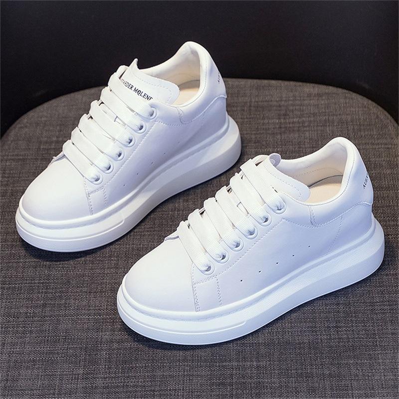 Little white shoes women's shoes spring 2025 new casual fashion women's shoes trendy shoes 2025 versatile inner height-increasing board shoes