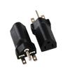 2pcs Black 3prong Electrical Converter Copper American Power Adapter  Electrician