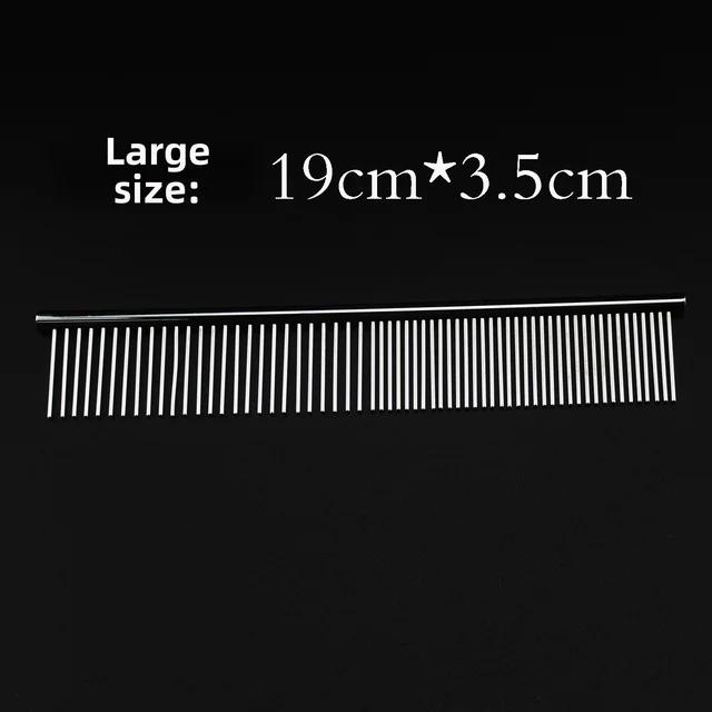 

Stainless Steel Pet Grooming Comb Dog Comb Steel Silver Cat Hair Removal Double-sided Comb Pet Supplies Wholesale