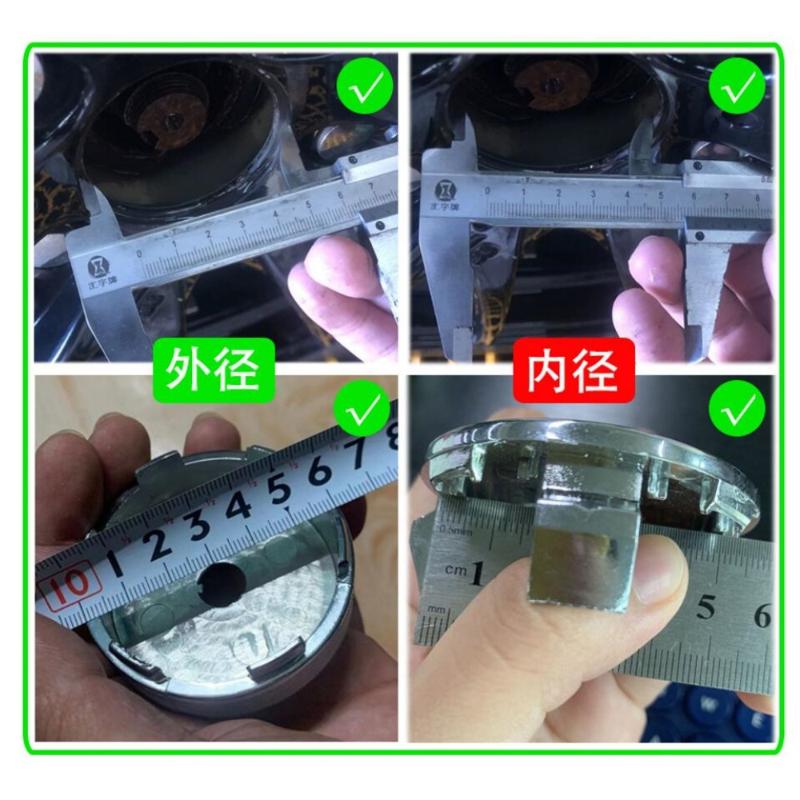 4Pcs Car Modification Accessories 68Mm 61Mm Wheel Center Cap Cover Auto Rims Dust Proof Hubcaps Emblem Hub