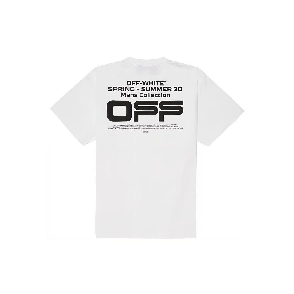 OFF WHITE Oversized Fit Wavy Line T Shirt OMAA038R201850040110
