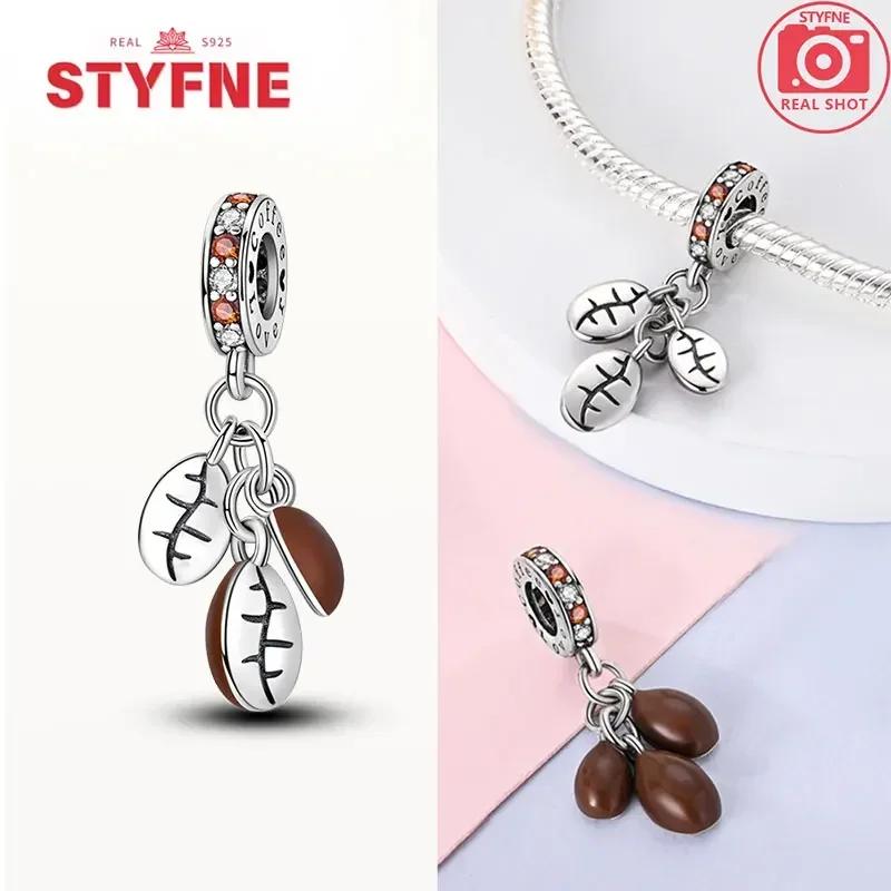 Coppermoe Paw Coffee Cup Beads Pendant Fit Charmscopper Original Bracelet For Women Fine Jewelry Diy Gifts